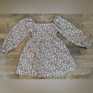 Like New Women’s Sz L In February Brown/White Floral Dress